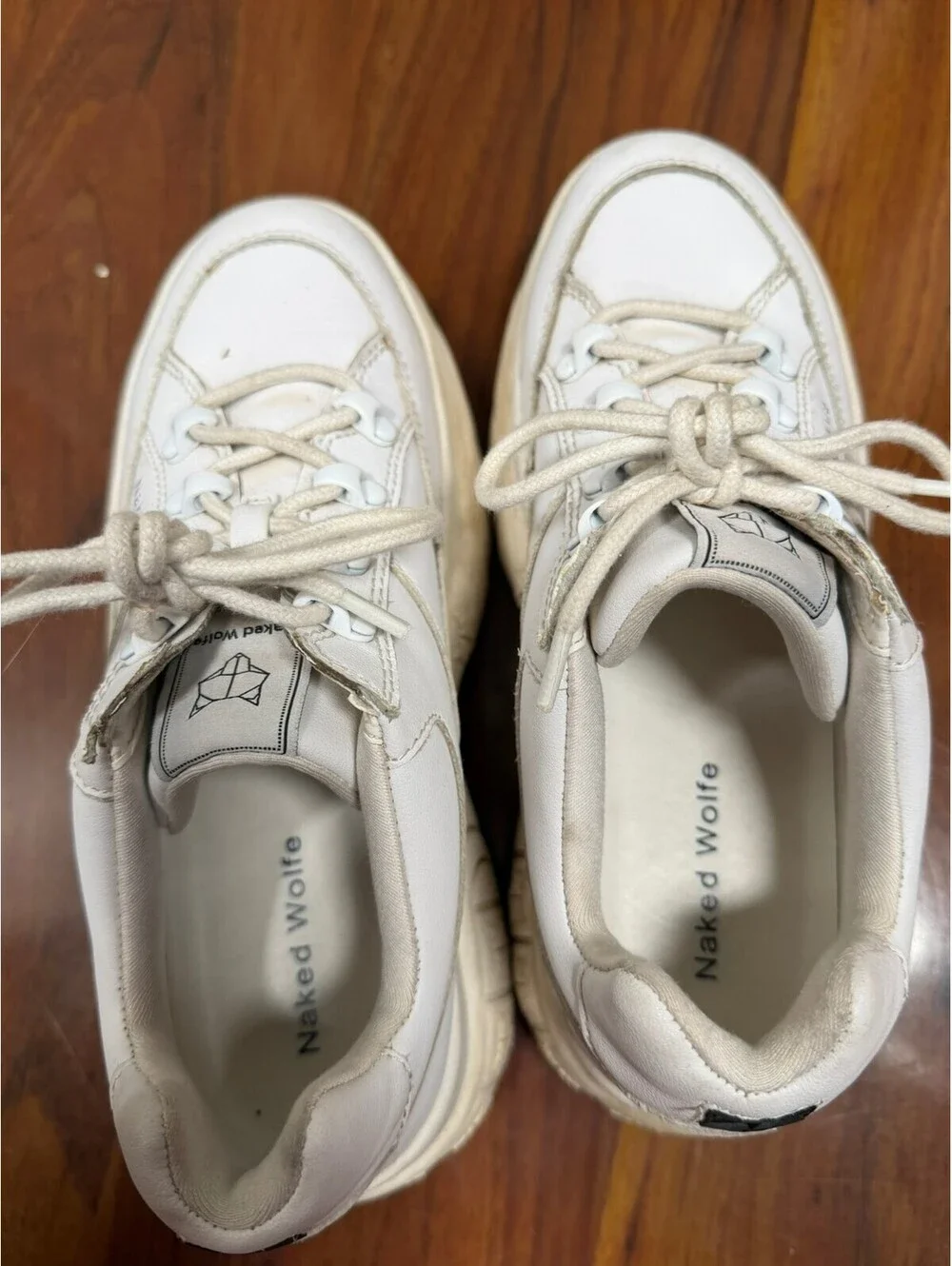 Naked Wolfe Women's Sporty Platform Sneakers Shoes Size 7/37 White Streetwear